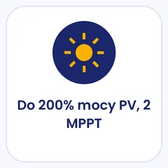 Do 200% mocy PV, 2 MPPT